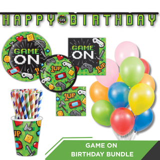 GAME ON Birthday 77 Piece Party Bundle
