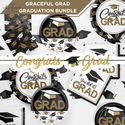 Graceful Grad Beverage Napkins | 16 Pack
