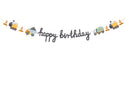Banner Happy Birthday Construction Vehicles