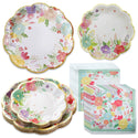 Garden Blooms 62 Piece Party Tableware Set | Oh So Fancy Party