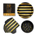 Novelty Gold Candles 14pc | birthday, star, glitter, cake
