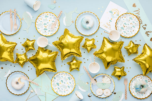 Gold Star Foil Balloons - Set of 5