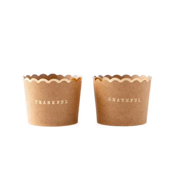 Grateful and Thankful Baking Cups | Oh So Fancy Party