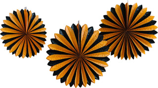 Halloween Black and Orange Party Fan Set - Oh So Fancy Party