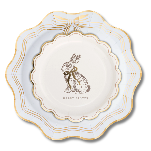 Happy Easter Bunny Gold Foil 8" Plate