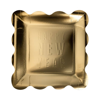 Happy New Year Embossed Plate | Oh So Fancy Party