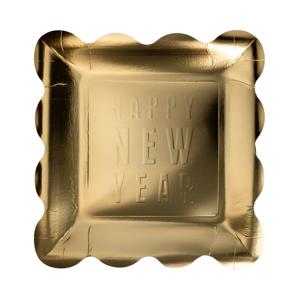 Happy New Year Embossed Plate | Oh So Fancy Party