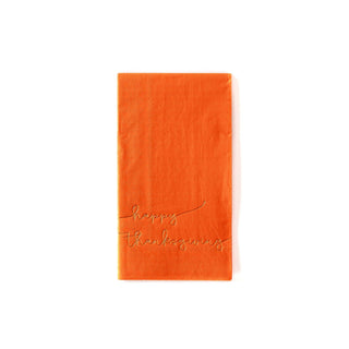 Happy Thanksgiving Gold Foil Napkins | Oh So Fancy Party