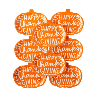 Happy Thanksgiving Pumpkin Plate - Oh So Fancy Party