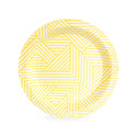 Yellow and White Dessert 8" Plate