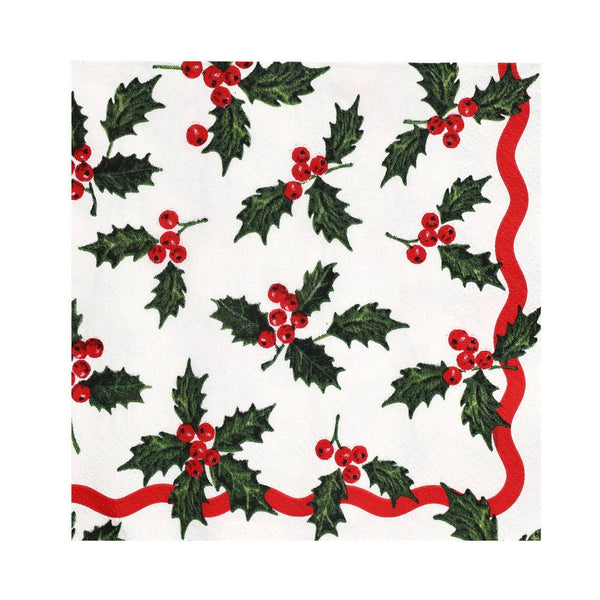 Holly and Berry Napkins | Oh So Fancy Party