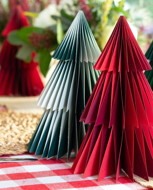 Paper Honeycomb Tree Decorations - 4 Pack