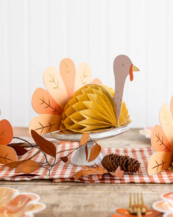 Honeycomb Turkey Centerpiece | Oh So Fancy Party