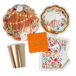Watercolor Fall Pumpkin Tableware Bundle