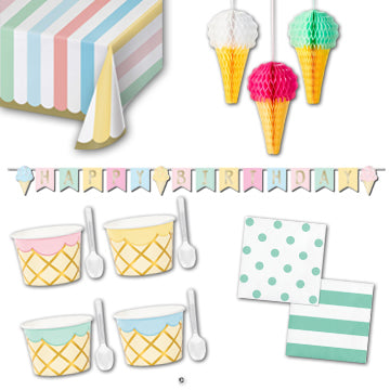Ice Cream Birthday Party Kit