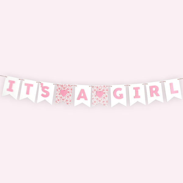 It's a Girl Felt Banner | Oh So Fancy Party
