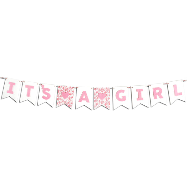 It's A Girl Felt Banner | Oh So Fancy Party