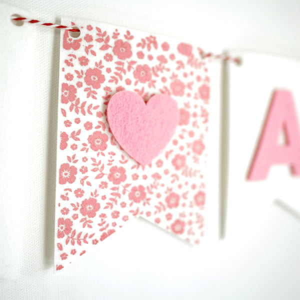 It's A Girl Felt Banner | Oh So Fancy Party