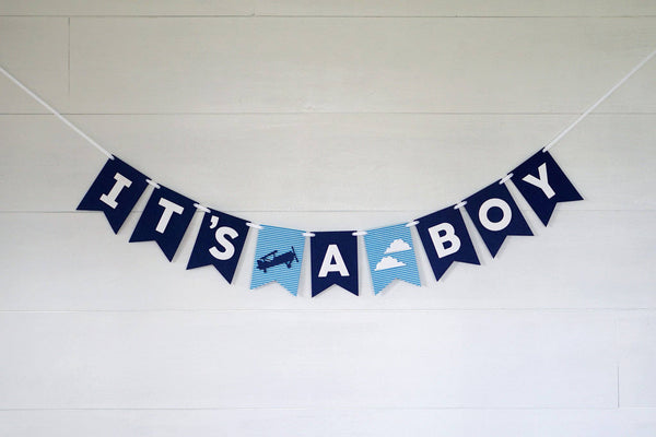 It's a Boy Felt Banner | Oh So Fancy Party