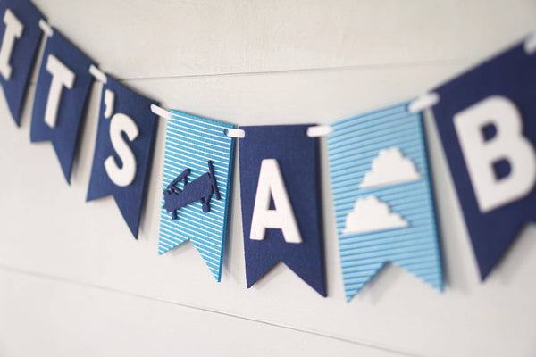 It's a Boy Felt Banner Details | Oh So Fancy Party