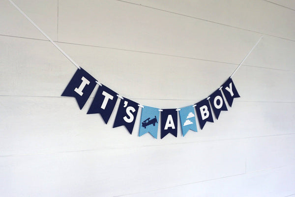 It's a Boy Felt Banner | Oh So Fancy Party 