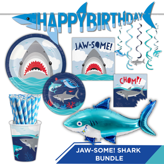 Shark Birthday Party 81 Piece Bundle