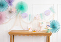 Mermaid Party Fan Set – 6 Pastel Decorations for Under-the-Sea Events
