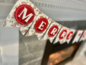 Merry Christmas Holly Felt Banner | Oh So Fancy Party