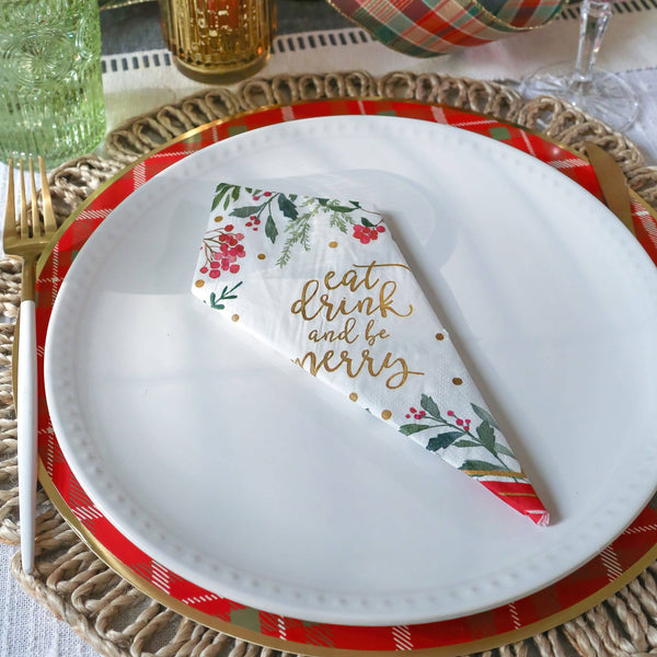 Merry and Bright Folded Napkin - Oh So Fancy