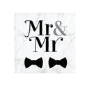 Mr and Mr Napkins/ Black and White Napkins / Black Napkins / Same Sex Marriage / Same Sex Wedding / Wedding Napkins / Wedding Shower Napkins