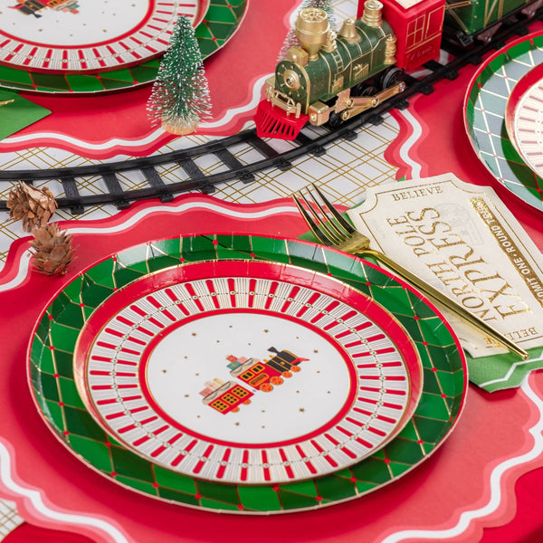 North Pole Express Round Plates| Oh So Fancy Party