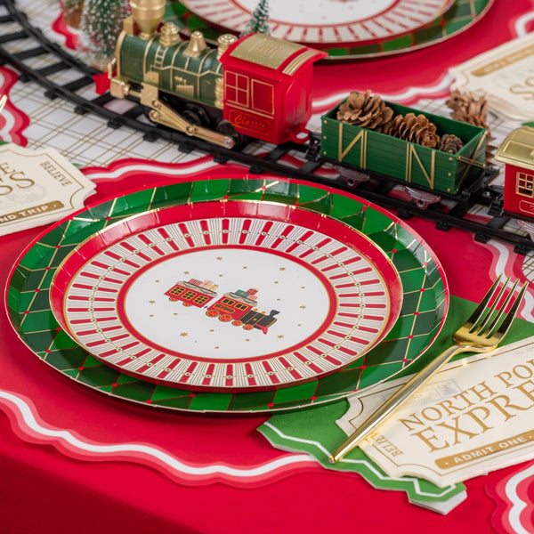 North Pole Express Round Plates| Oh So Fancy Party