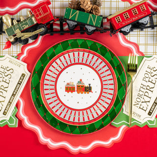 North Pole Express Round Plates| Oh So Fancy Party