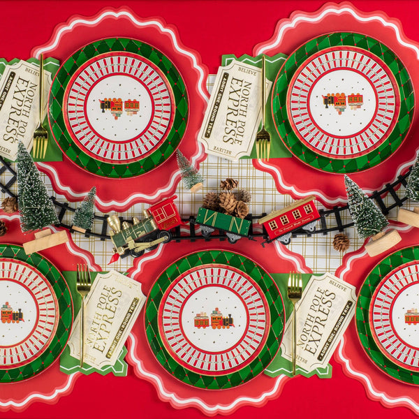 North Pole Express Round Plates| Oh So Fancy Party