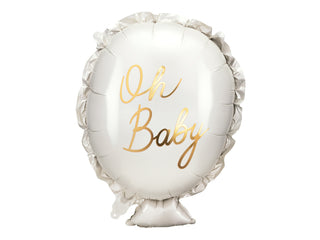 Oh Baby Gold Script Foil Balloon