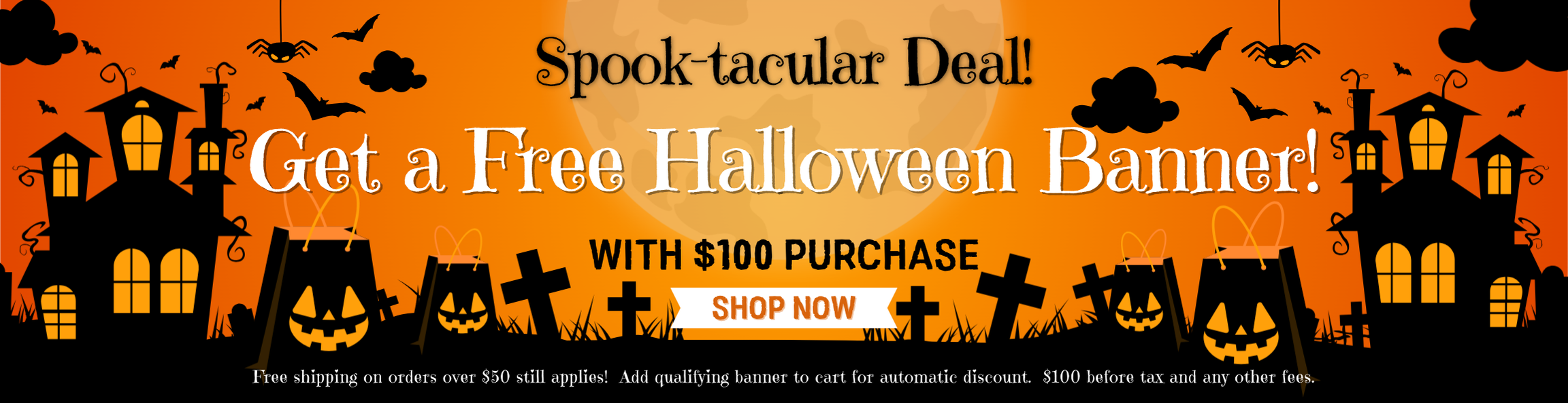 Oh so fancy halloween banner sale hi res