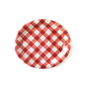 Red Gingham Platters