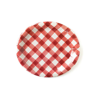 Red Gingham Platters