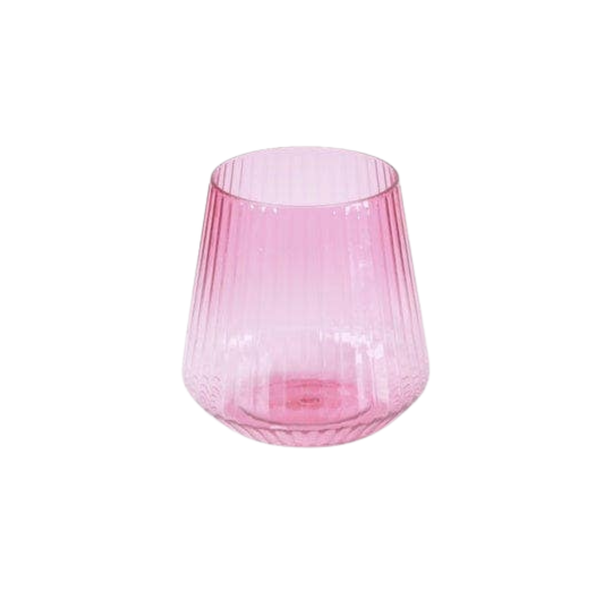 Pastel Pop Ribbed Goblets | 8 Cups
