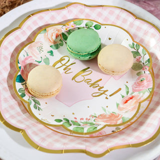 Pink Floral Baby Shower Tableware Set | Oh So Fancy Party