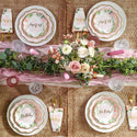 Pink Floral Baby Shower Tableware Set | Oh So Fancy Party