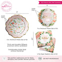 Pink Floral Baby Shower Tableware Set | Oh So Fancy Party