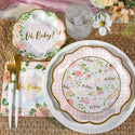 Pink Floral Baby Shower Tableware Set | Oh So Fancy Party