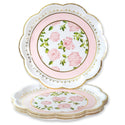 Pink Tea Time Whimsy 9 in. Premium Paper Plates | Oh So Fancy Party