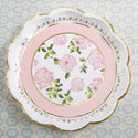 Pink Tea Time Whimsy 9 in. Premium Paper Plates | Oh So Fancy Party
