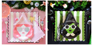 Pink and Black Cocktail Napkin Set