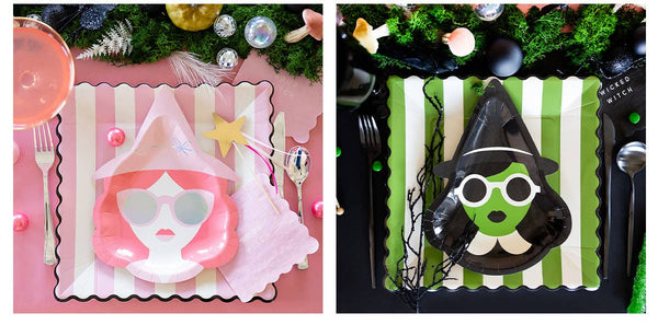 Pink and Black Cocktail Napkin Set