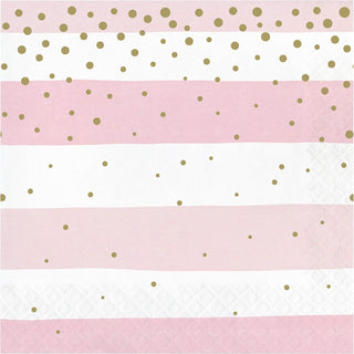 Pink and Gold Celebrations Napkins