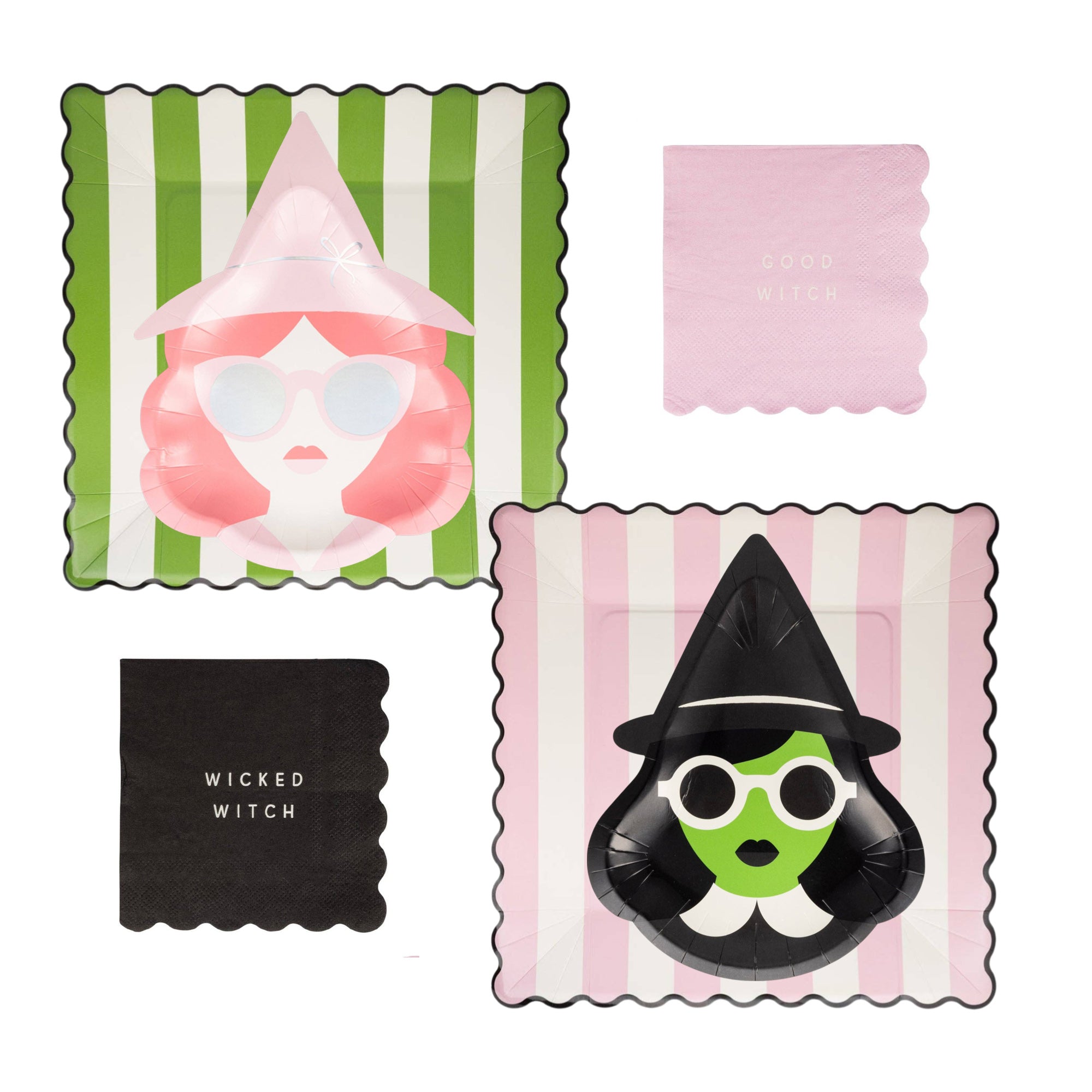 Witches Table 56 Piece Party Bundle | Stylish Witch Party Tableware |Oh ...