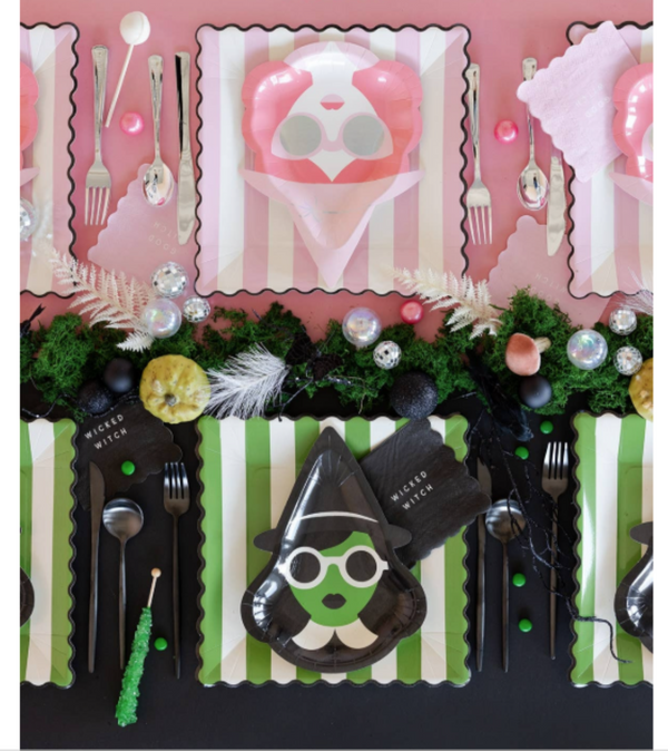 Pink and Black Cocktail Napkin Set